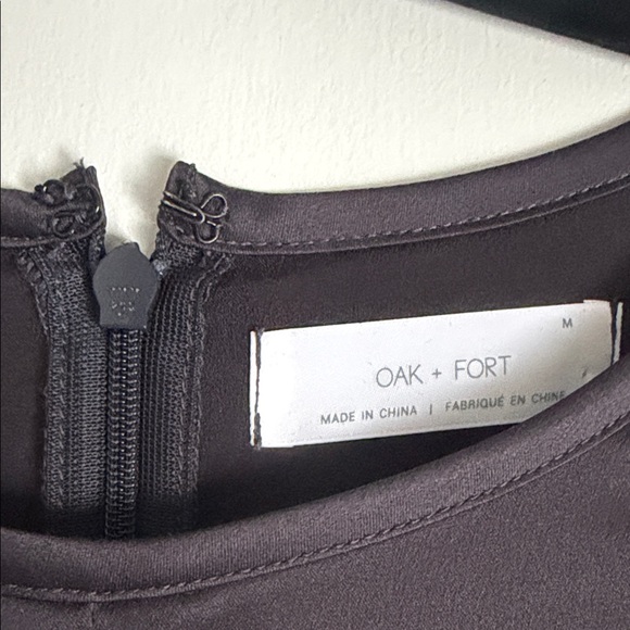 OAK + FORT Black Asymmetrical Blouse - Picture 2 of 3